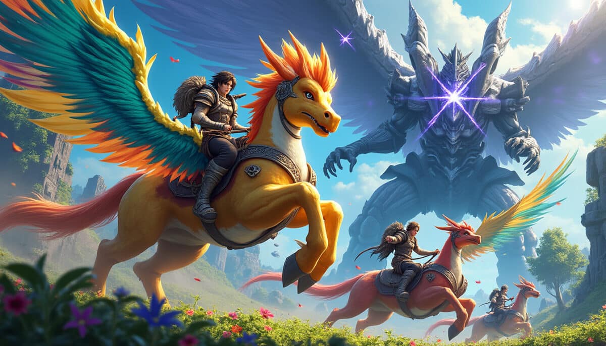 découvrez la rencontre explosive entre monster hunter wilds et final fantasy xiv : partez à l’aventure à dos de chocobo et affrontez le redoutable omega dans un crossover inédit, riche en action et en surprises !